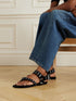 Embellished Suede Sandals - GLAM MODA